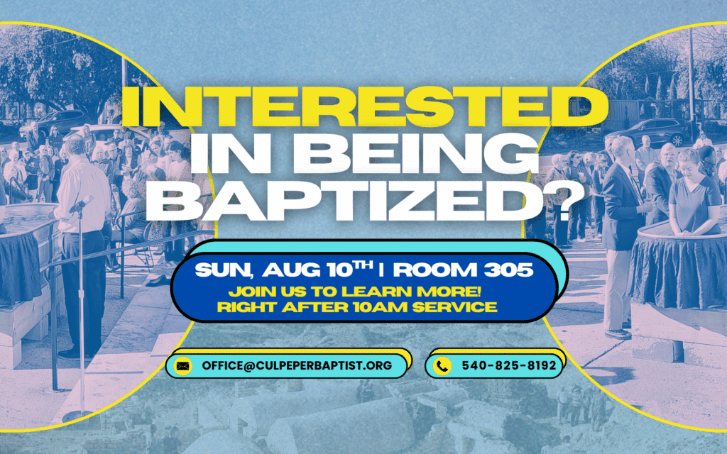Interested in being baptized
