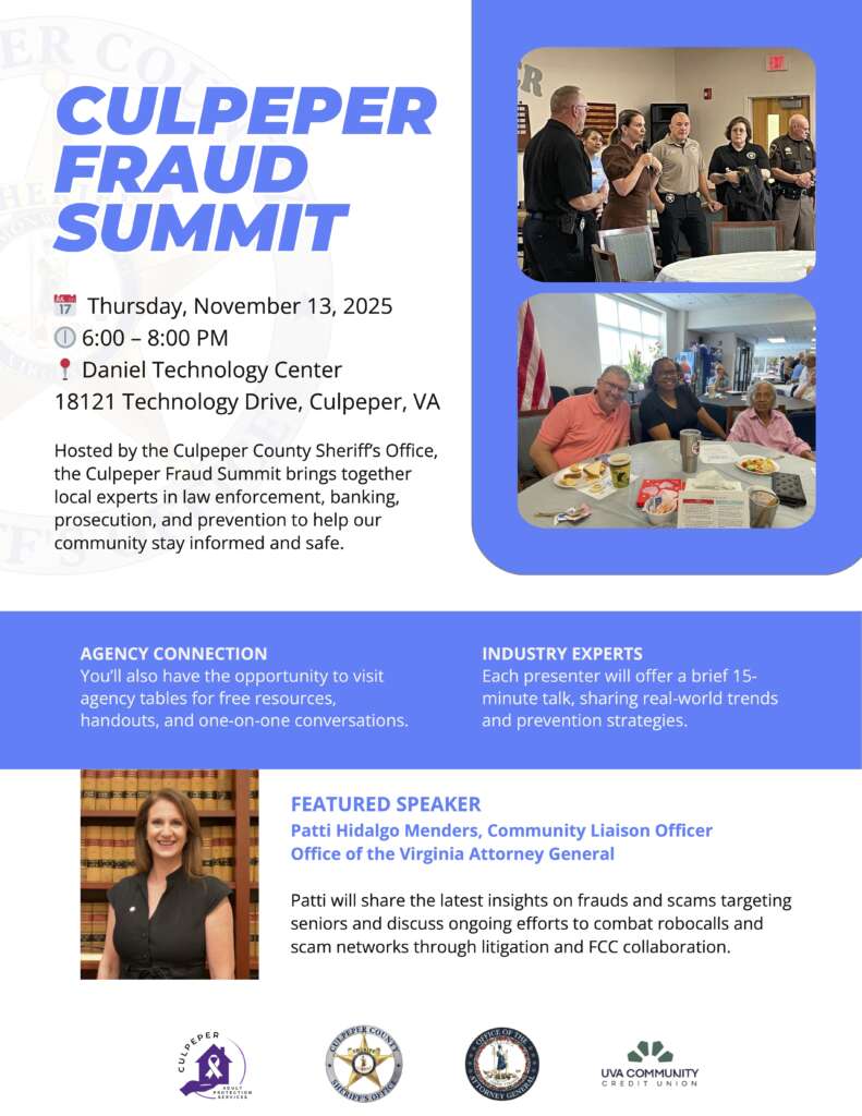 CCSO_Flyer_Triad Fraud Summit 2025
